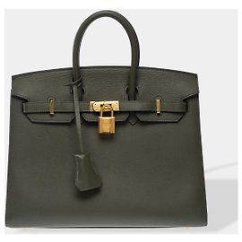 Hermès Bolsa HERMES Birkin 25 em Couro Verde - 102590 Verde