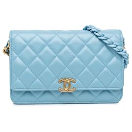 Chanel-CHANEL Handbags T.  Leather-Blue