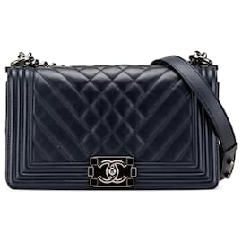 Chanel-CHANEL Handbags T.  Leather-Blue