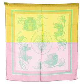 Hermès-HERMES Scarves T.  Silk-Yellow