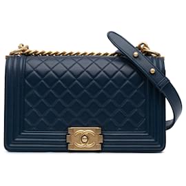 Chanel-CHANEL Handbags T.  Leather-Blue