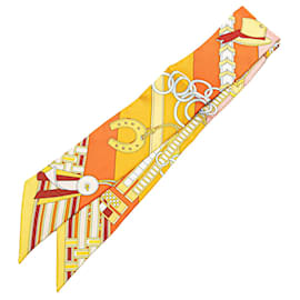 Hermès-HERMES Scarves T.  Silk-Orange