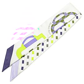 Hermès-HERMES Scarves T.  Silk-White