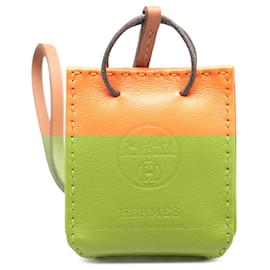 Hermès-HERMES Bag charms T.  Leather-Orange