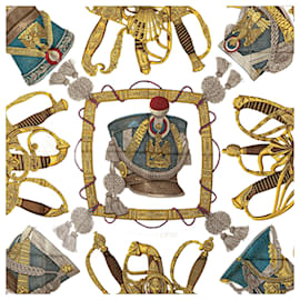 Hermès-HERMES Scarves T.  Silk-White