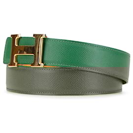 Hermès-HERMES Belts T.International S Leather-Green