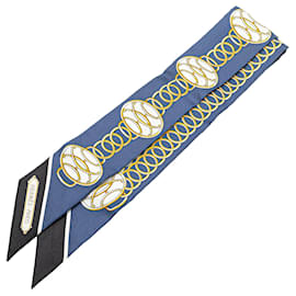 Hermès-HERMES Scarves T.  Silk-Blue