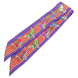 Hermès-HERMES Scarves T.  Silk-Purple