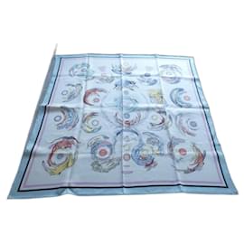 Hermès-Hermès square "Les Anamorphoses" 70X70 with its box, brand new-Light blue