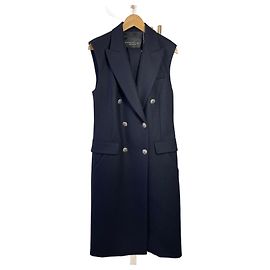 Barbara Bui sleeveless wool coat black size 40 Black