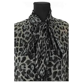 Saint Laurent-Green silk blouse-Green