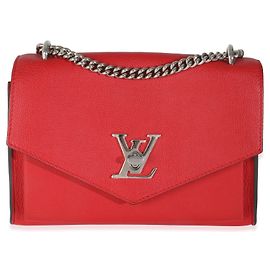 Louis Vuitton Rubis Couro Macio Mylockme Corrente BB Vermelho