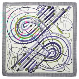 Hermès-Hermès Carré Geant "Fouets et Badines" Cashemere & Silk Scarf in Multicolor-Multiple colors