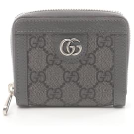 Gucci-Carteira redonda Gucci Ophidia GG Supreme-Cinza