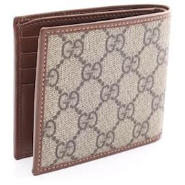 Gucci-Gucci Interlocking G GG Supreme Bifold Wallet-Grey