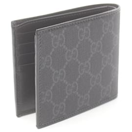 Gucci-Gucci Interlocking G GG Supreme Bifold Wallet-Grey