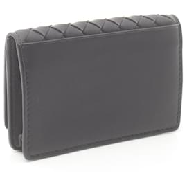 Bottega Veneta-Bottega Veneta Intrecciato Leather Card Case-Black