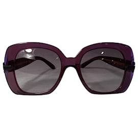 Bottega Veneta-Bottega Veneta Oversized Sunglasses in Purple Acetate-Purple