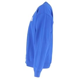 Versace-Versace Medusa Print Logo Sweatshirt in Blue Cotton-Blue