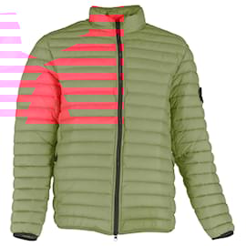 Stone Island-Stone Island Quilted Down Jacket in Red Nylon-Red