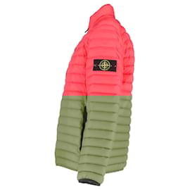 Stone Island-Stone Island Quilted Down Jacket in Red Nylon-Red