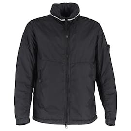 Stone Island-Stone Island Hidden Hood Jacket in Black Nylon-Black