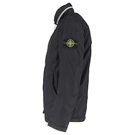 Stone Island-Stone Island Hidden Hood Jacket in Black Nylon-Black