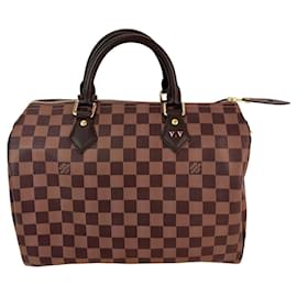 Louis Vuitton-LOUIS VUITTON Speedy 30 Damier Ebene Hand Bag-Brown