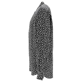Saint Laurent-Chemise en soie noire imprimée de notes de musique Saint Laurent-Noir