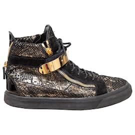 Giuseppe Zanotti-Giuseppe Zanotti Printed Snakeskin Sneakers - '10s-Black