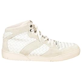 Bottega Veneta-Bottega Veneta Intrecciato Leather Sneakers - '20s-Grey