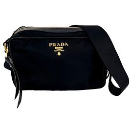 Borsa a tracolla in nylon Tessuto nera di Prada Nero