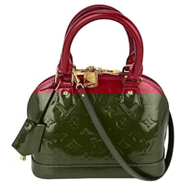 Louis Vuitton-Louis Vuitton Alma BB Monogram Red Vernis Patent Leather Crossbody Bag-Red