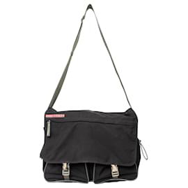 Prada-Prada Linea Rossa Messenger Bag - '20s-Black