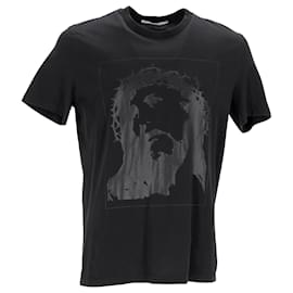 Givenchy- Givenchy Jesus Crown of Thorns Printed T-Shirt in Black Cotton-Black