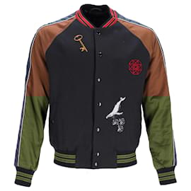 Lanvin-Veste Varsity Patched Lanvin en Laine Multicolore-Multicolore