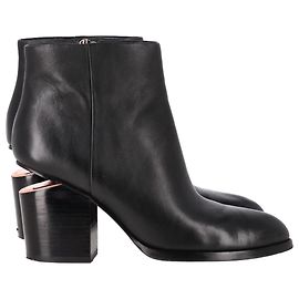 Alexander Wang Gabi Ankle Boots in Black Leather Black