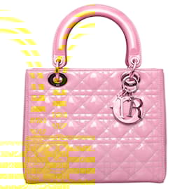 Dior-Dior Medium Lady Dior Handbag - '10s-Yellow