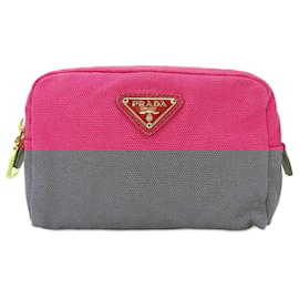 Prada-Prada Canvas Pouch 1N0340 Pink-Pink