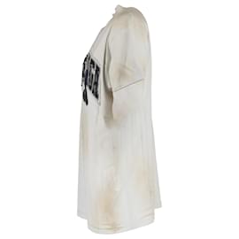 Balenciaga-Balenciaga Skater Camiseta Oversize Blanco T-Shirt in White Cotton-White,Cream