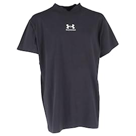 Balenciaga- Balenciaga x Under Armour Oversized Cotton T-Shirt in Black Cotton-Black