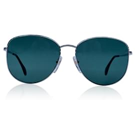 Autre Marque-Bausch & Lomb Vintage Silver Metal White Gold Sunglasses Mod. 512-Silvery