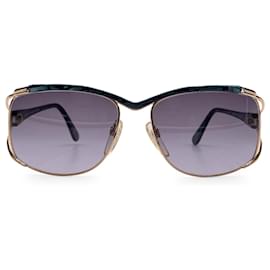 Autre Marque-EBM Vintage Gold Metal Sunglasses Mod. W 92 GS 56/16 130mm Green-Golden