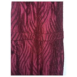 Autre Marque-Bordeaux pink velvet backless jumpsuit Stefanie Renoma-Other