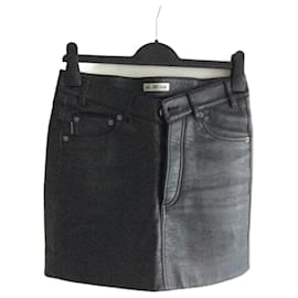 Autre Marque-Short black faux leather skirt Balenciaga-Other