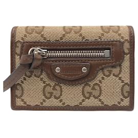 Gucci-Carteira compacta Gucci GG Canvas Hacker Project-Marrom