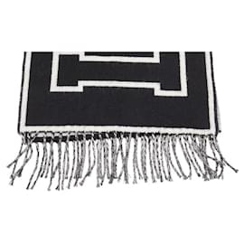 Louis Vuitton-Louis Vuitton Wool Cashmere Scarf M71317-Black