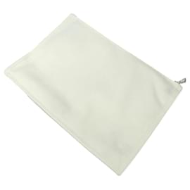 Hermès-Hermes Cotton Pouch Truth Flat GM Adada-White