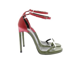 Saint Laurent-SAINT LAURENT Sandals T.EU 39 Leather-Red