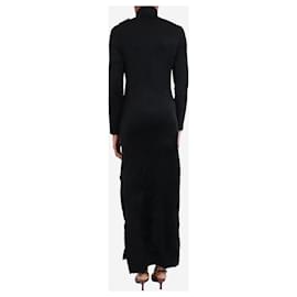 Balenciaga-Black mock neck jersey dress - size UK 8-Black